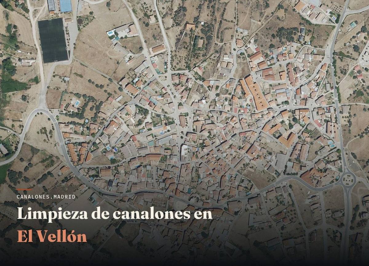 El Vellón (Madrid): canalones.madrid ofrece limpieza profesional de canalones para evitar atascos y goteras, en la Sierra Norte de Madrid.