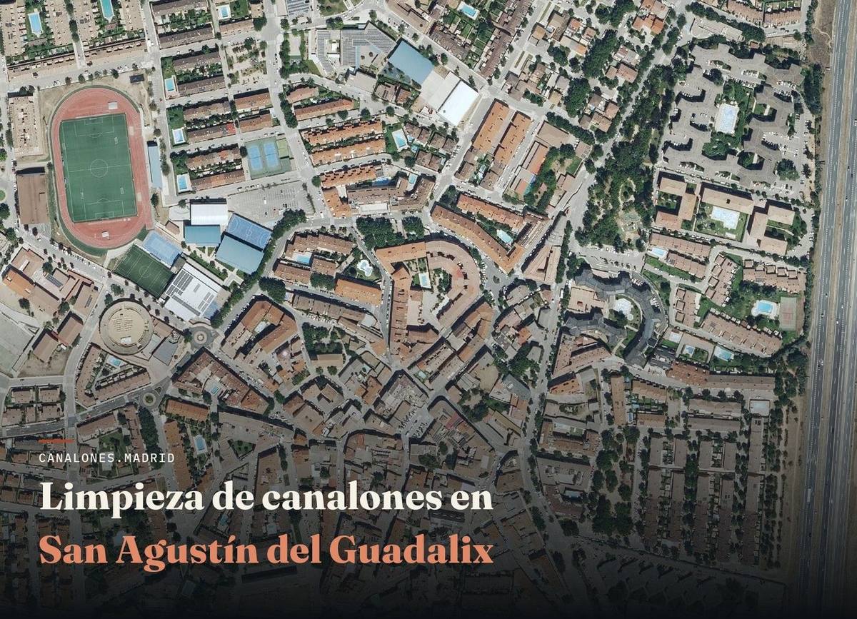 Servicio de limpieza de canalones en San Agustín del Guadalix, Comunidad de Madrid — canalones.madrid, en la Sierra Norte de Madrid.