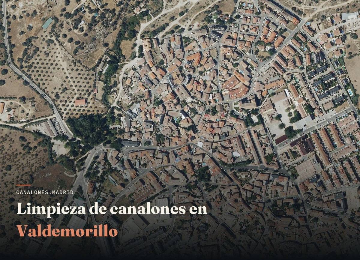 Valdemorillo (Madrid): canalones.madrid ofrece limpieza profesional de canalones para evitar atascos y goteras, en una localidad de casco histórico y construcción tradicional.