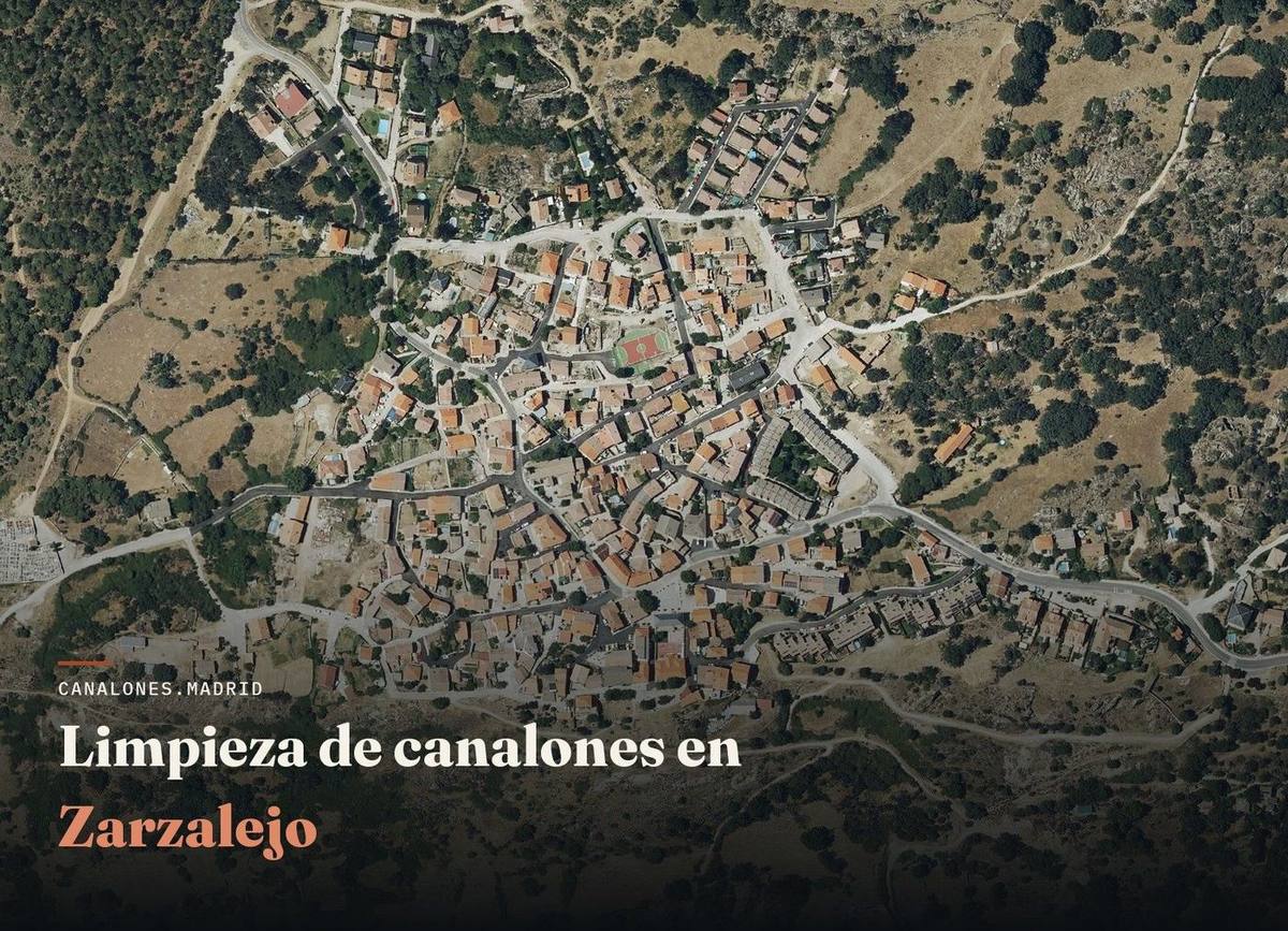 Zarzalejo (Madrid): canalones.madrid ofrece limpieza profesional de canalones para evitar atascos y goteras, en una localidad de casco histórico y construcción tradicional.